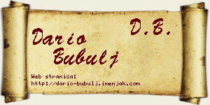 Dario Bubulj vizit kartica